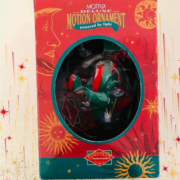 Vintage Matrix Deluxe Motion Ornament, Santa in Airplane, NWT, 2002 - Picture 3 of 14